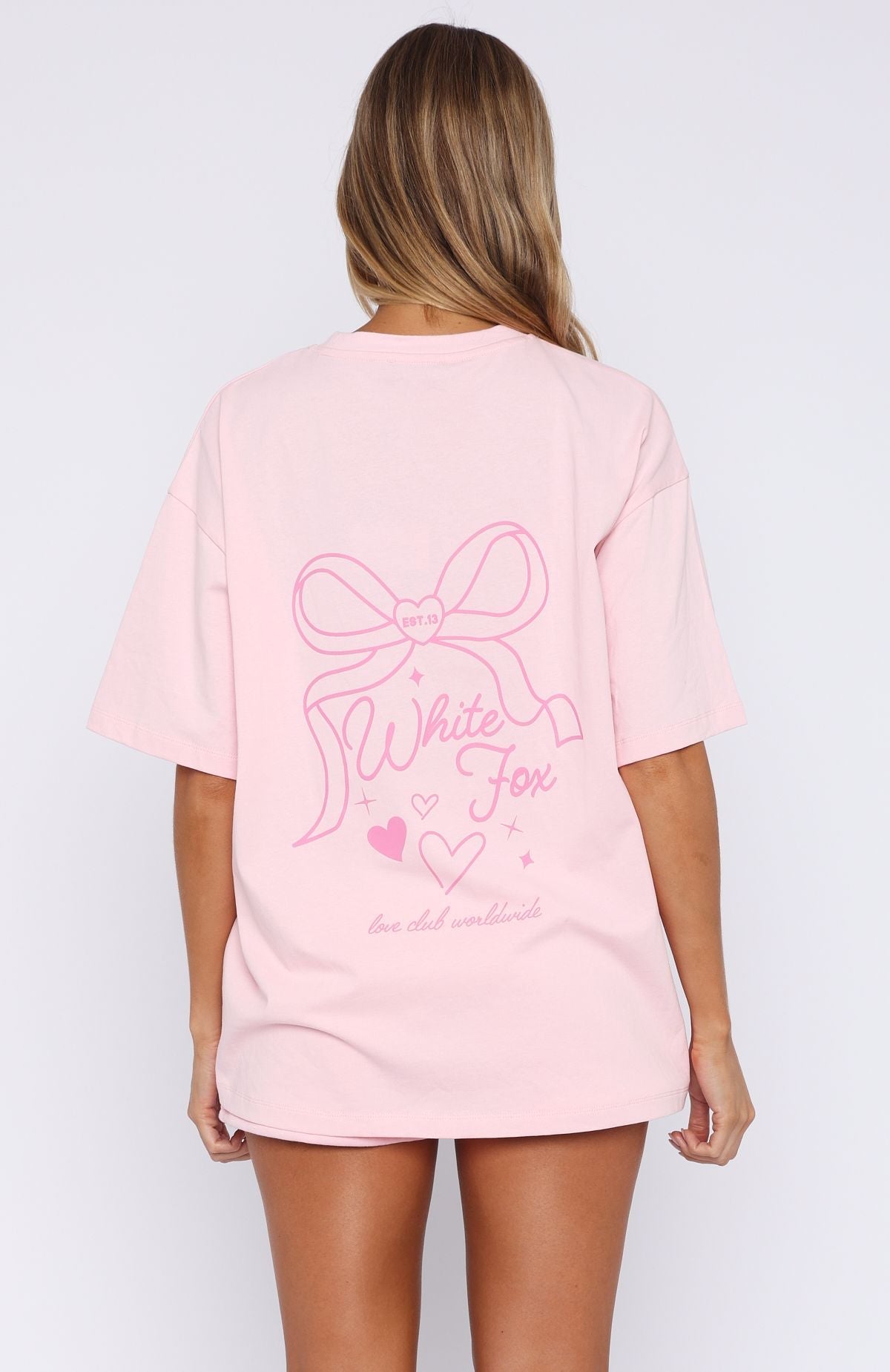 Love You Forever Oversized Tee Pink
