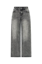 Maeve Low Rise Wide Leg Jeans Grey Acid