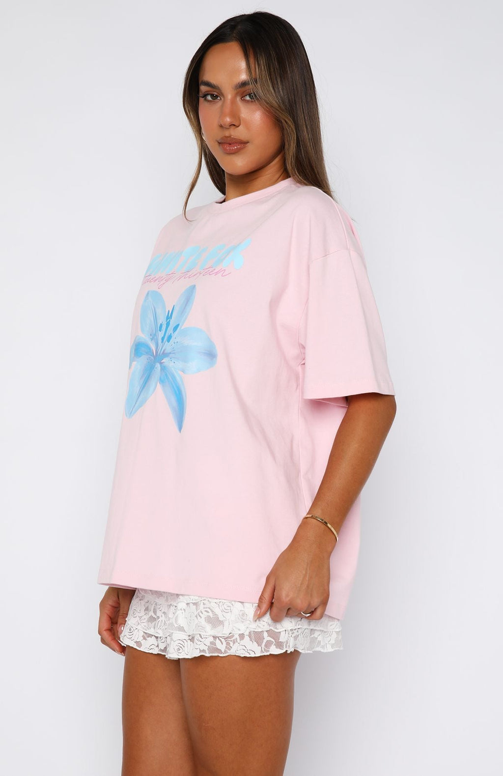 Got That Glow Oversized Tee Pink