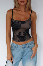 Missing Her Top Black