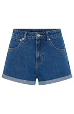 Missin' Something Denim Shorts Cobalt Blue Wash