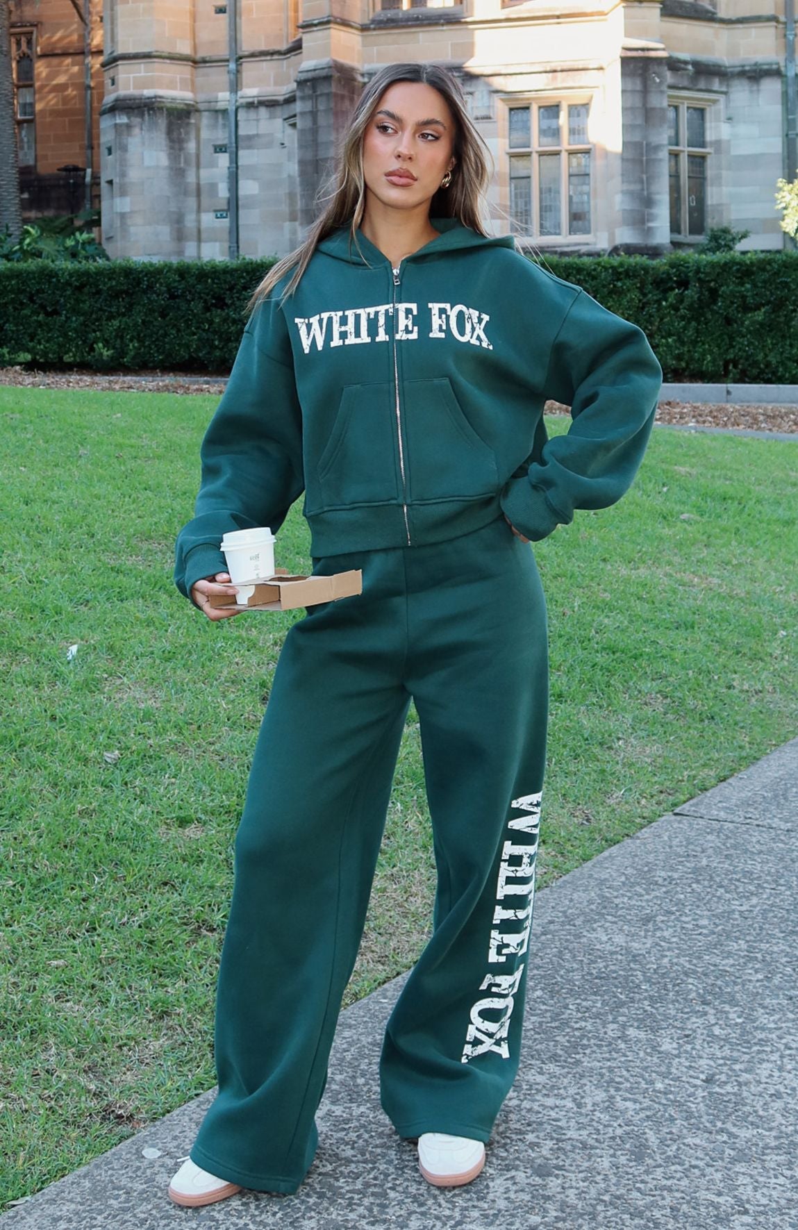 Brand New Start Wide Leg Sweatpants Forest Green