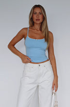 No Flaws Cami Top Dusty Blue