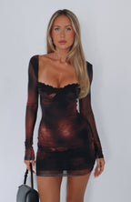 No Other Love Long Sleeve Mini Dress Auburn Embers