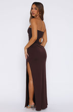 She's A Goddess Maxi Dress Chocolate