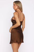 Vibes On Vibes Mini Dress Chocolate