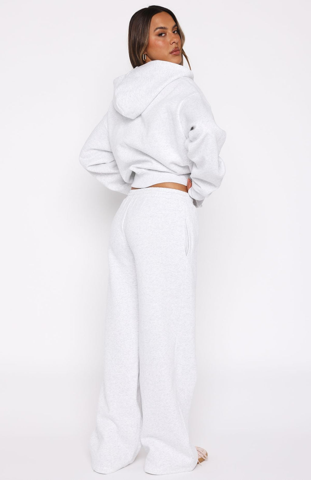 From The Archives Kenzie Wide Leg Sweatpants Grey Marle