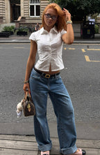 Not Like Me Short Sleeve Shirt White