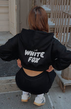 Offstage Cropped Zip Hoodie Monochrome