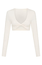 Over The Line Long Sleeve Crop Cream