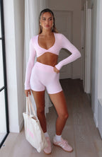 Keep Up High Waisted Shorts 4 Ballet Pink