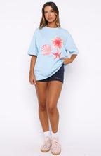 Treasured Memories Oversized Tee Baby Blue