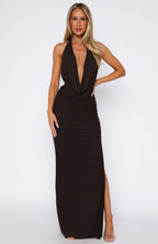 Neither One Of Us Maxi Dress Chocolate