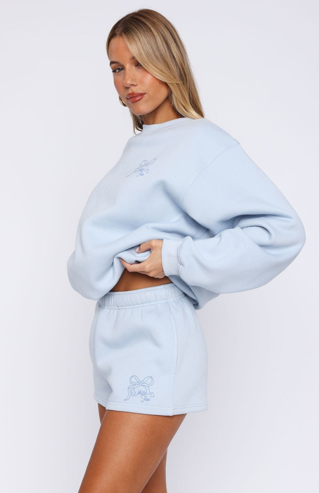 Love You Forever Lounge Shorts Baby Blue