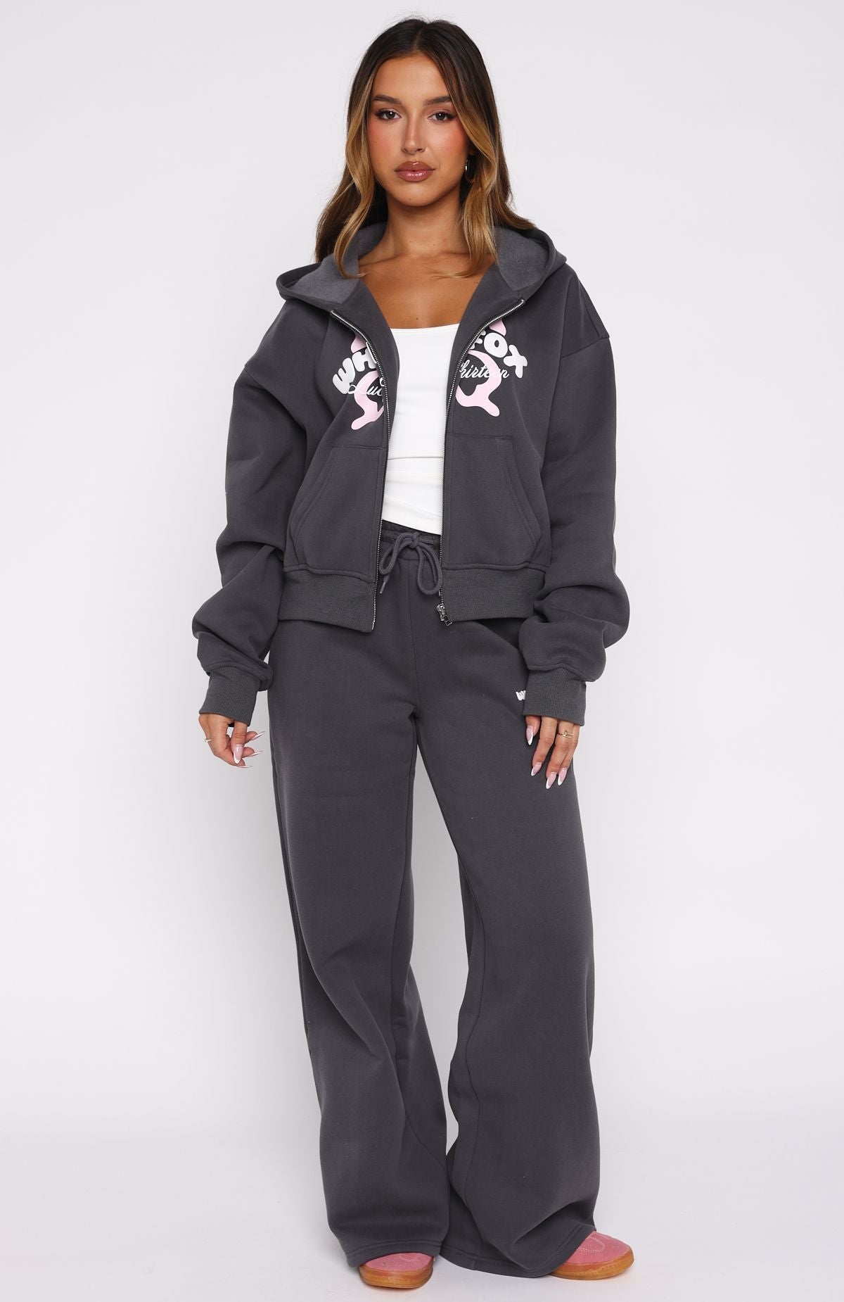 Lucky Thirteen Audrina Wide Leg Sweatpants Volcanic