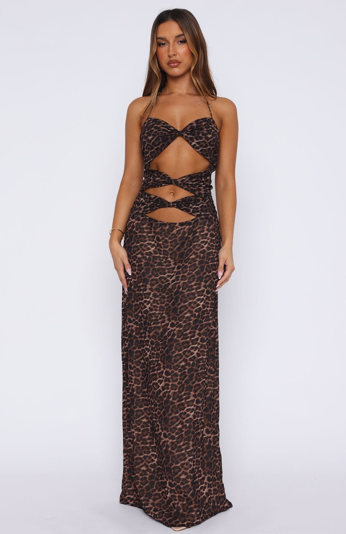 Baby Of Mine Halter Maxi Dress Exotic Spot