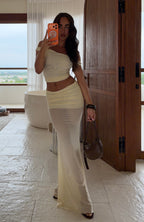 Need Your Heart Maxi Skirt Cream