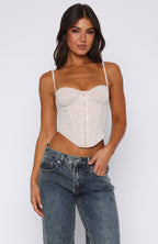 Don't Get Greedy Bustier White