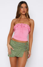 Baby, Come Over Strapless Top Pink