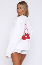 Fell So Hard Oversized Sweater White