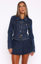 Ayla Denim Jacket Dark Blue