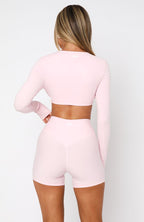 Keep Up High Waisted Shorts 4 Ballet Pink