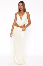 You're So Heartless Maxi Skirt Pearl