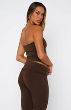 Step On Up Strapless Top Chocolate