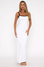Just Stay Calm Maxi Dress White
