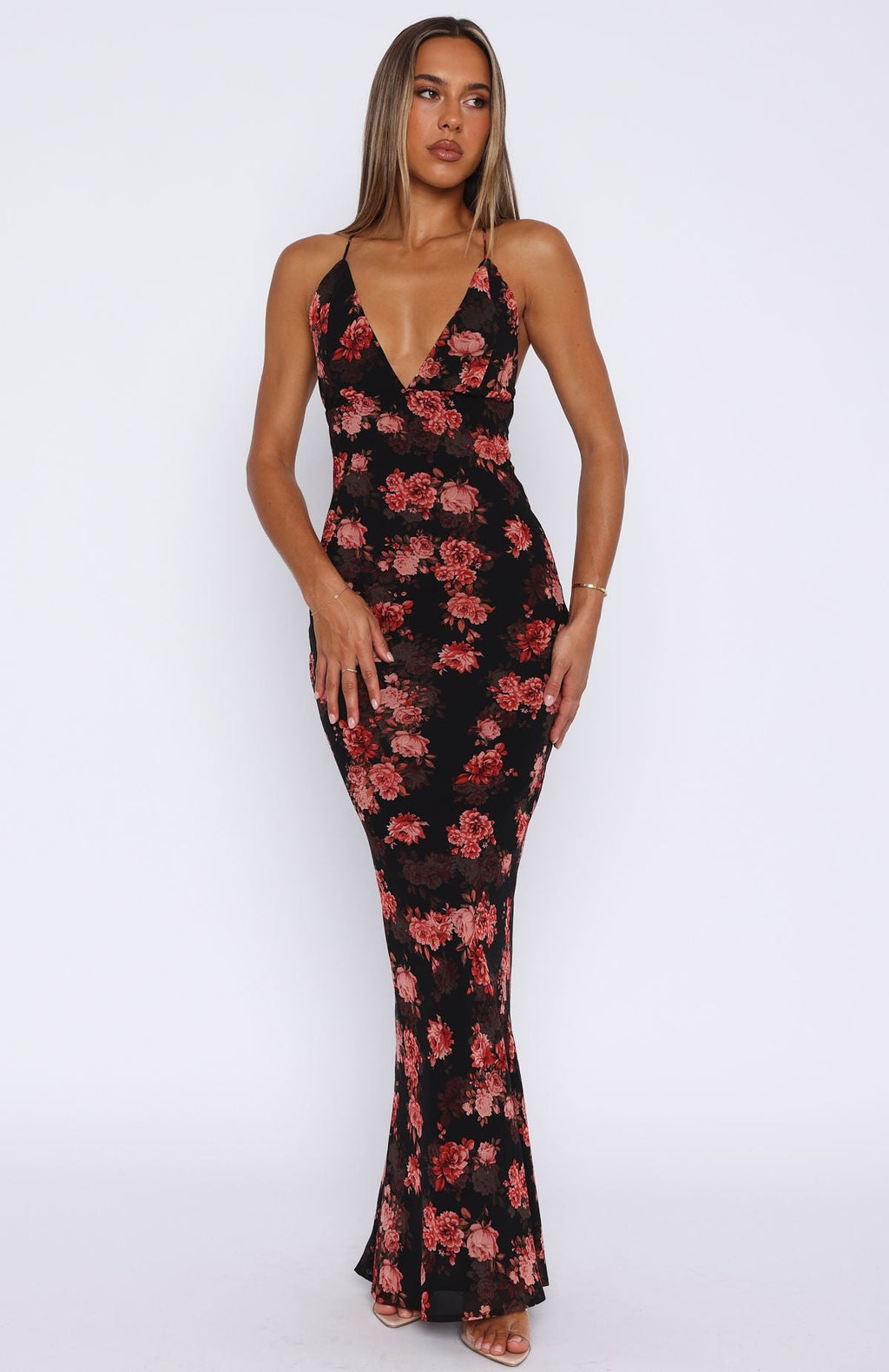 Put You First Maxi Dress Terracotta Floral