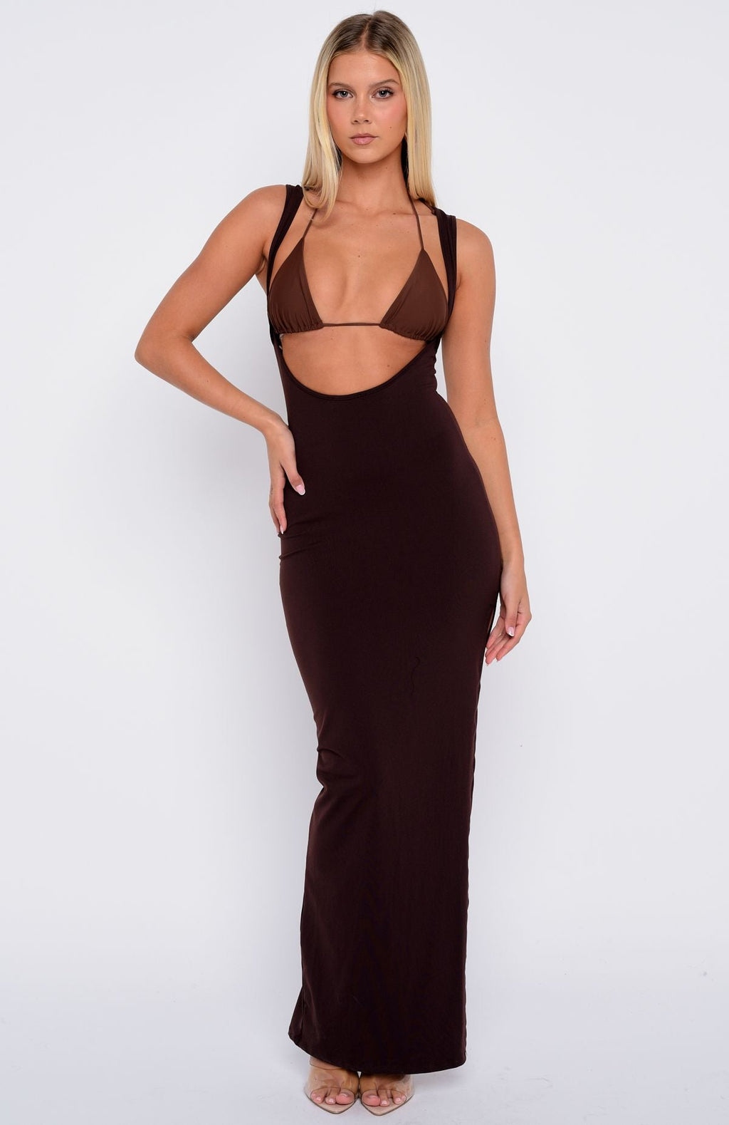 Don't Want To Be Apart Maxi Dress Dark Chocolate