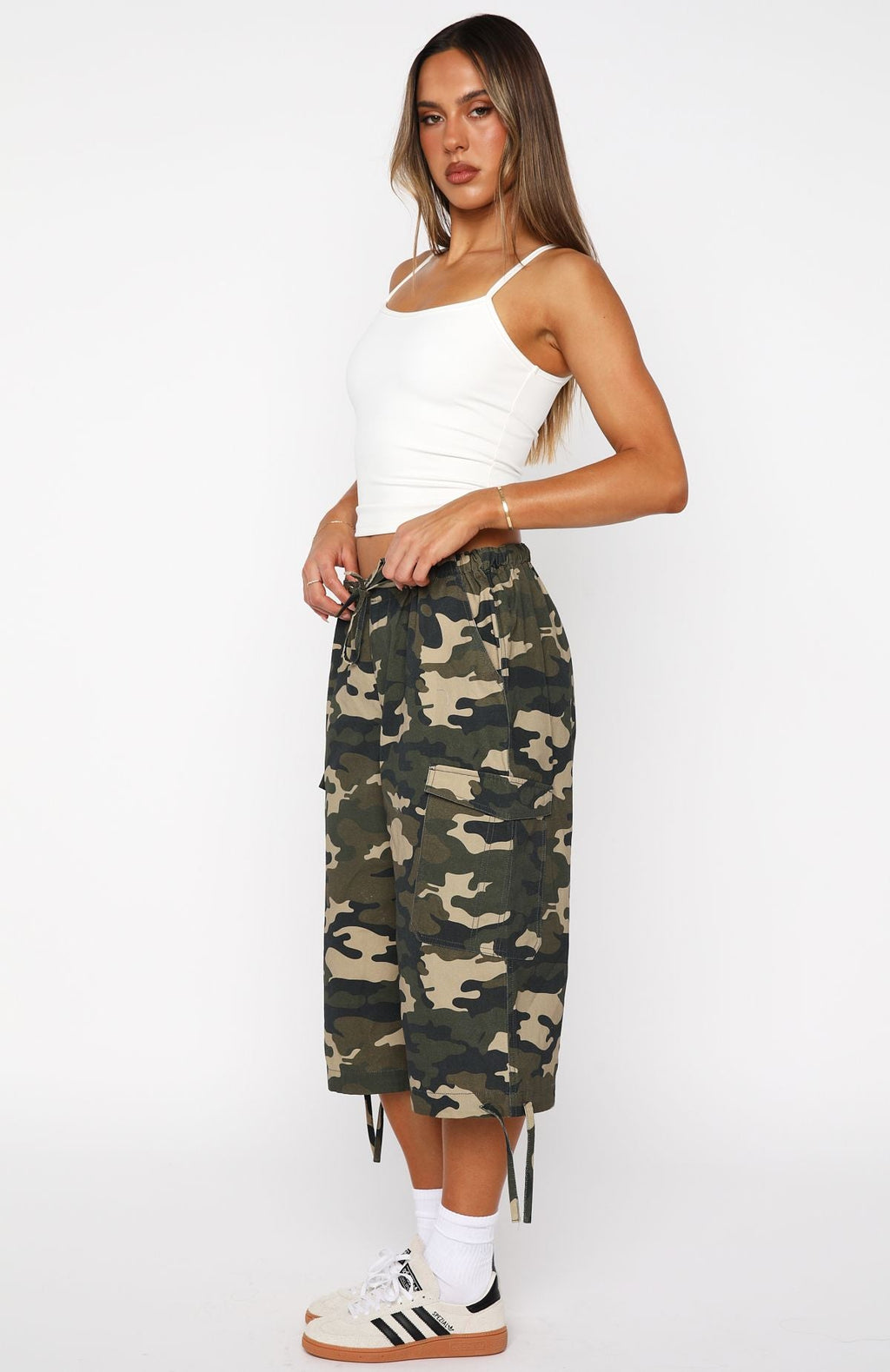 Hidden Waterfalls Cargo Shorts Camo Print