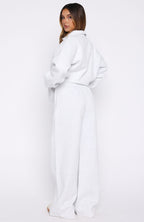 Chill Moves Wide Leg Sweatpants Grey Marle