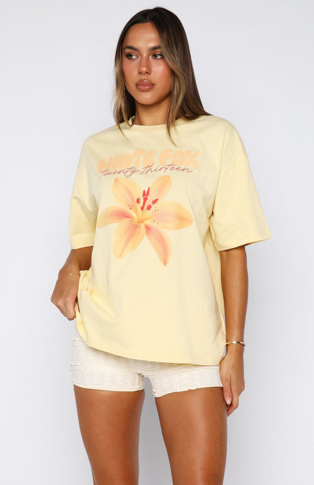 Got That Glow Oversized Tee Lemon