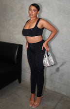 Running Late Embellished Pants Black