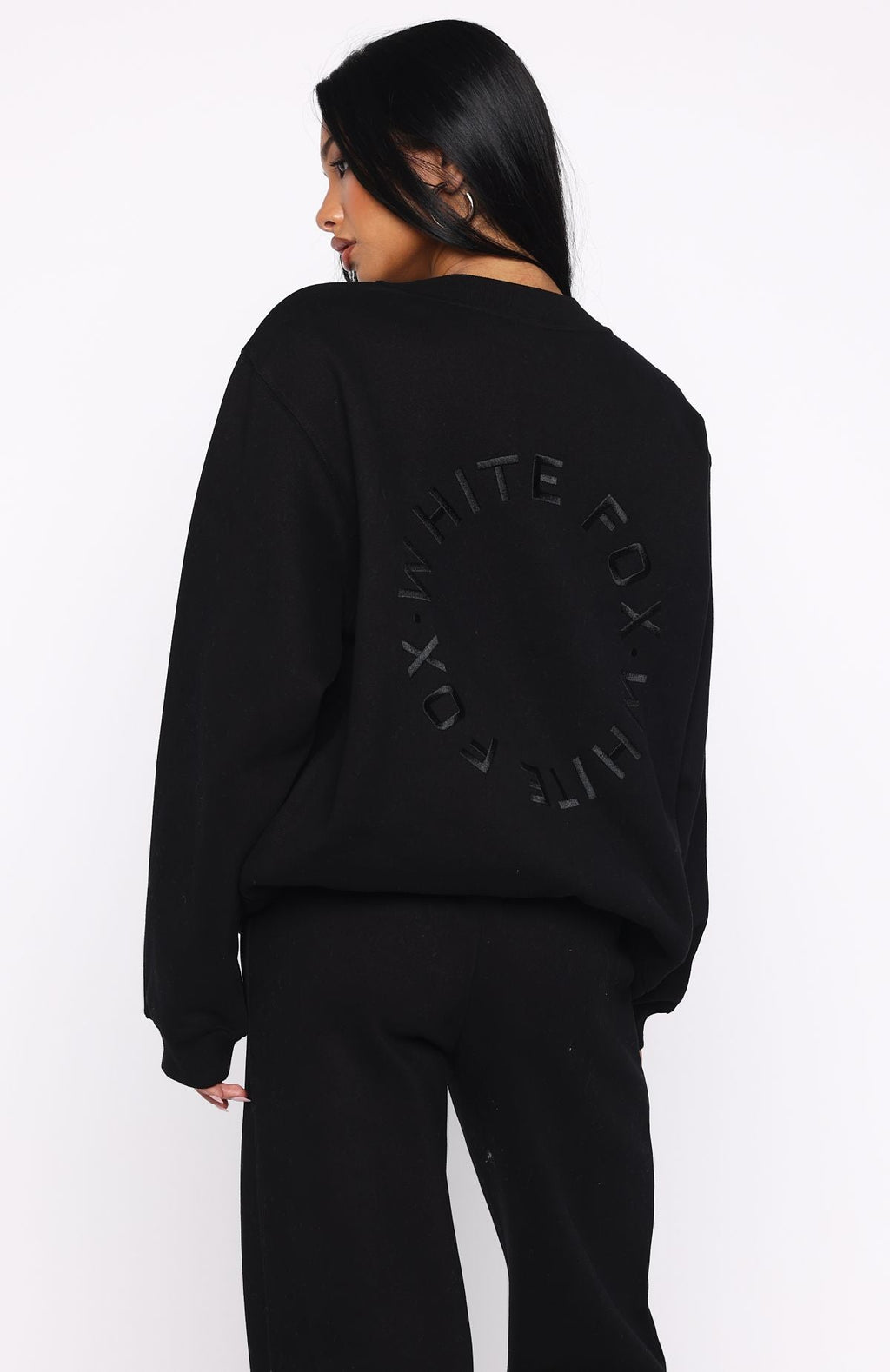 Stay Lifted Oversized Sweater Black