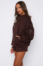 Confidence Level Suede Jacket Chocolate