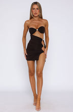Sundown Strapless Mini Dress Chocolate