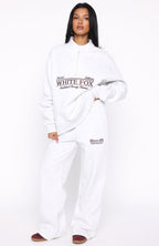 Standing My Ground Wide Leg Sweatpants Grey Marle