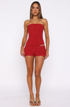 Tell Me A Secret Mini Shorts Red