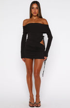 Sweet Sting Long Sleeve Mini Dress Chocolate