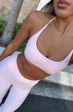 She's Healthy Sports Crop Ballet Pink