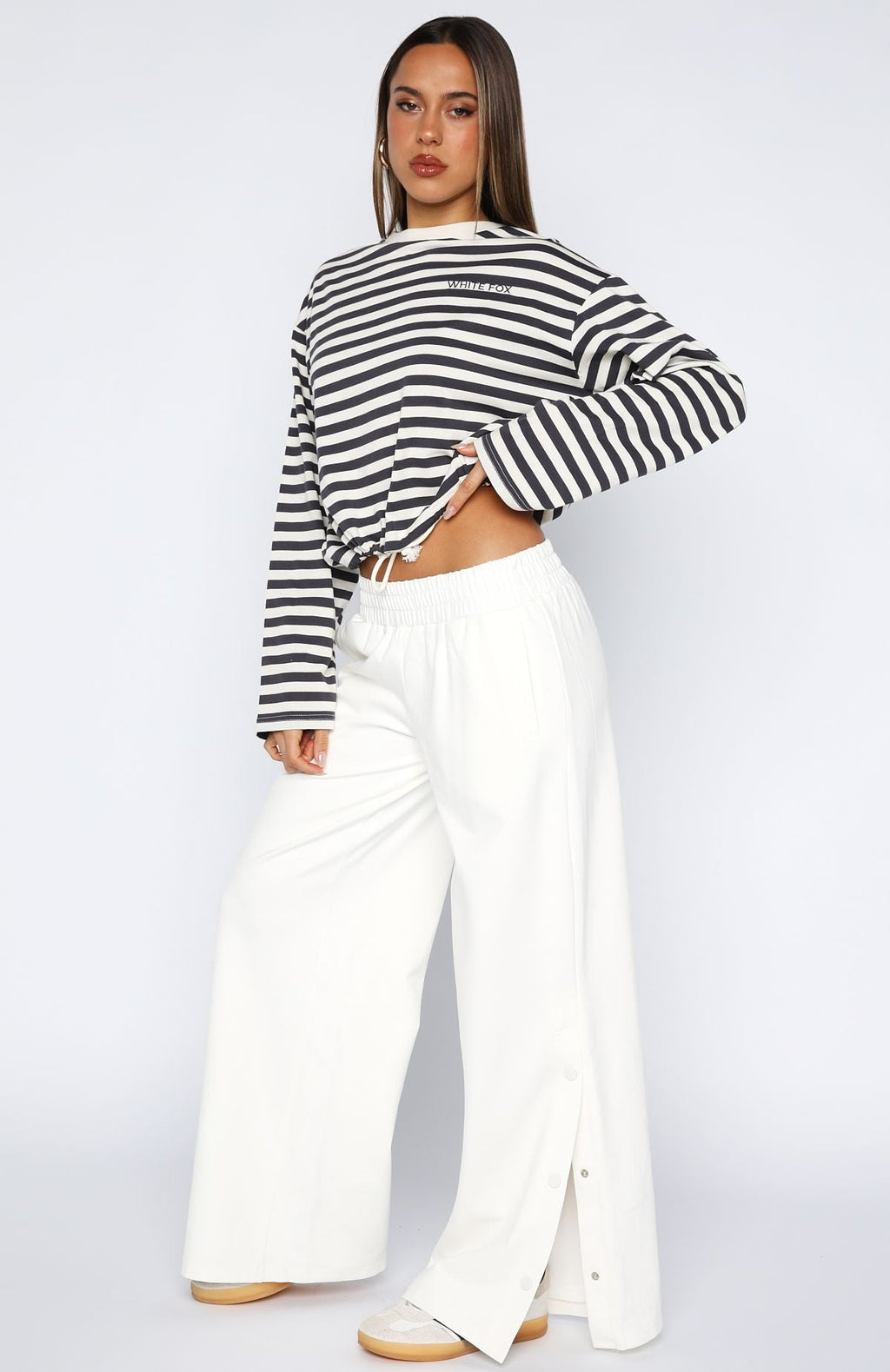 Our Bridges Burned Wide Leg Pants Cream