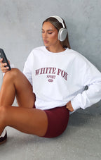 Stand With You Long Sleeve Oversized Tee White