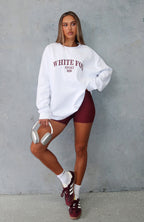 Stand With You Long Sleeve Oversized Tee White