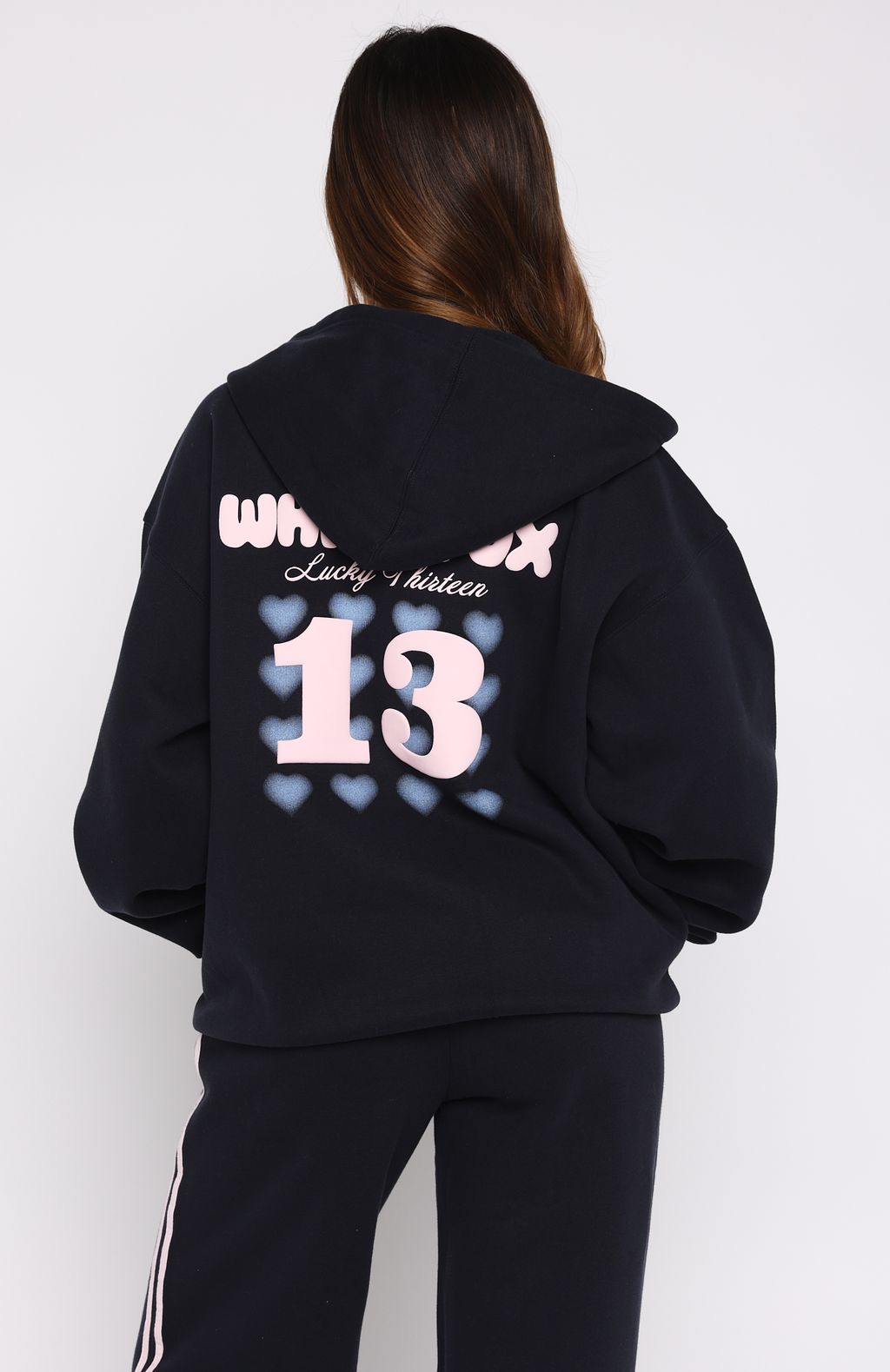 Lucky Thirteen Charise Zip Front Hoodie Navy