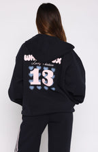 Lucky Thirteen Charise Zip Front Hoodie Navy