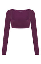 Thriving Long Sleeve Crop Plum