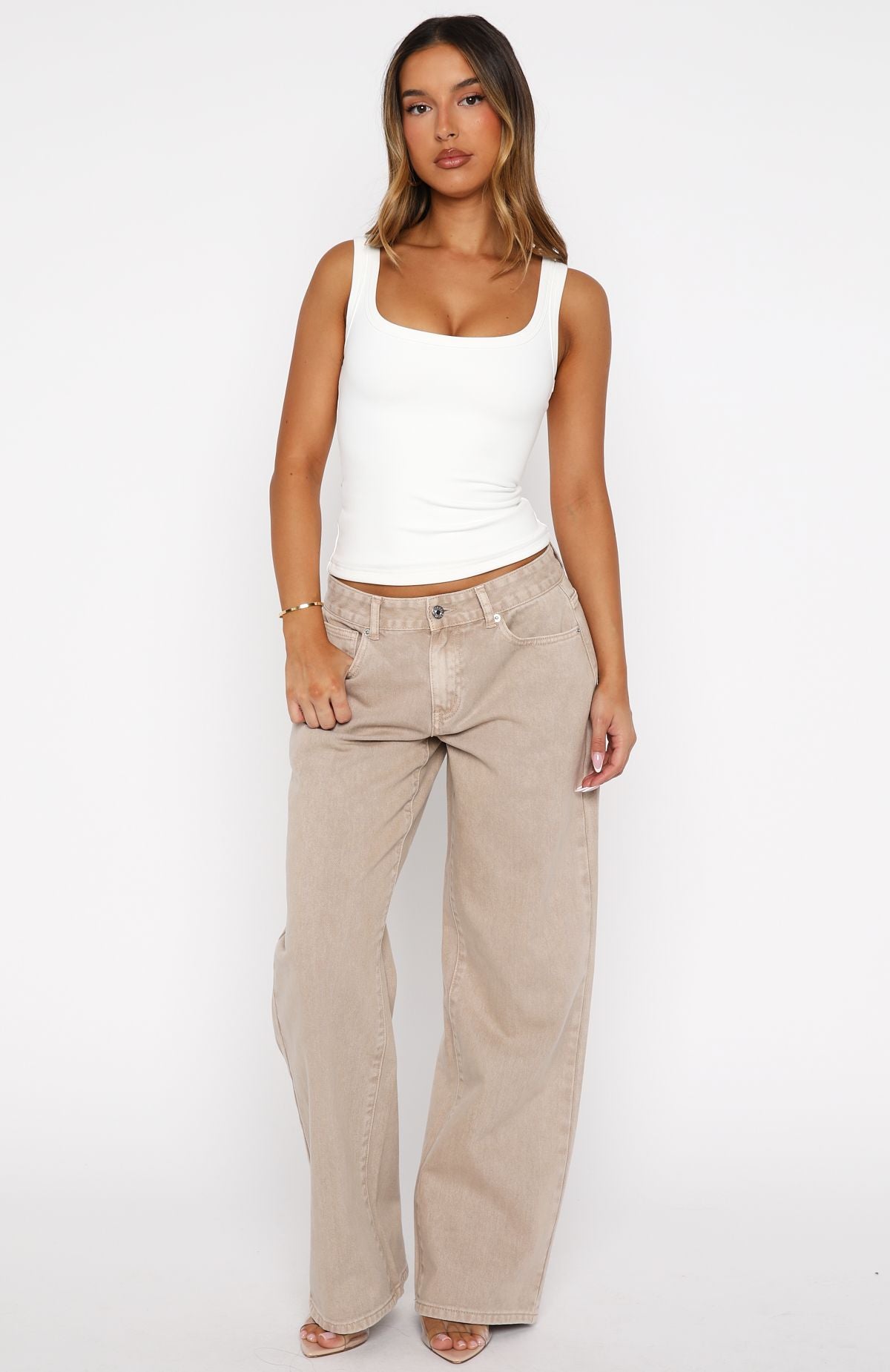 Chill Vibes Tank Top White