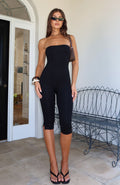True Desire Strapless Jumpsuit Black